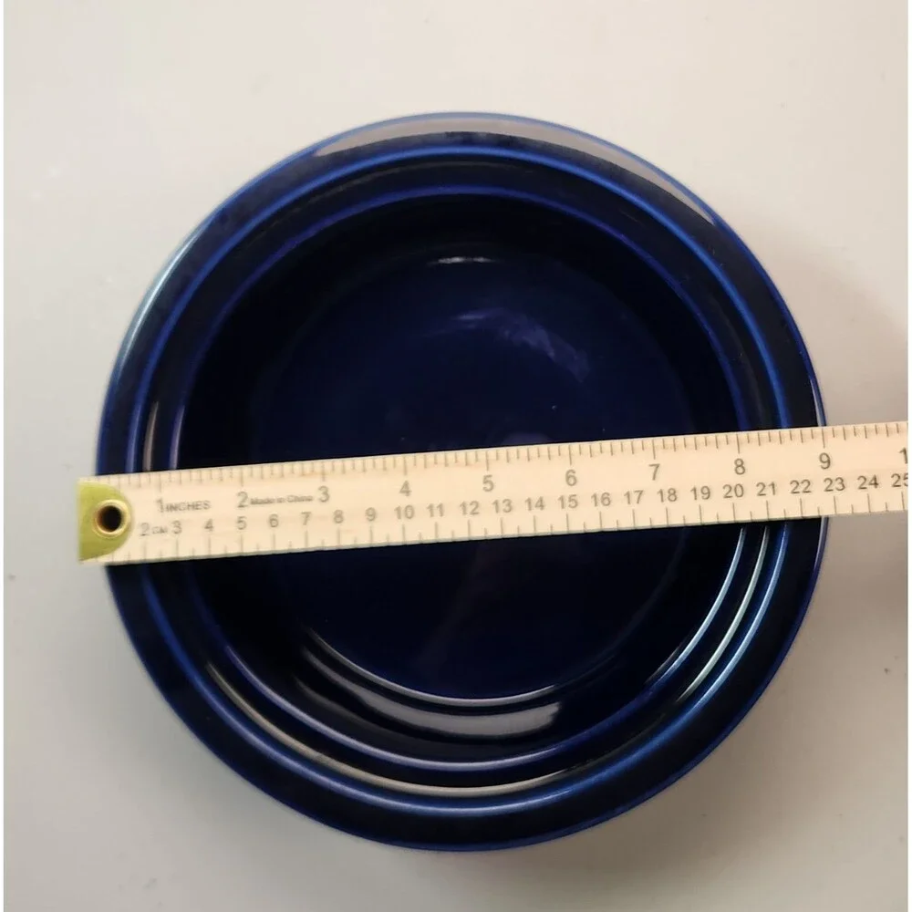 Longaberger Cobalt Blue American Eagle Stars 1.5Q Covered Casserole Dish '01 USA